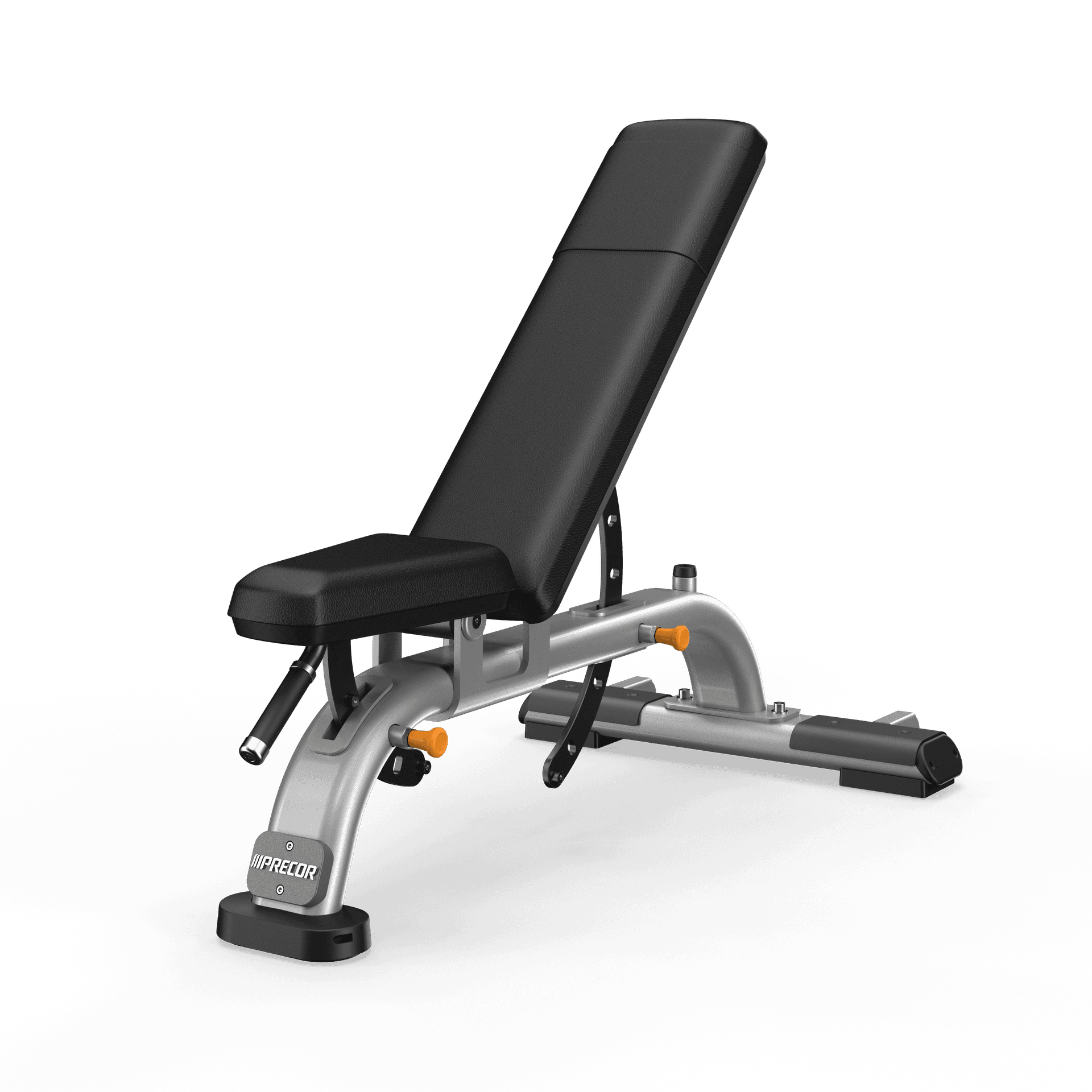 Multi-Adjustable Bench with Gloss Metallic Silver frame