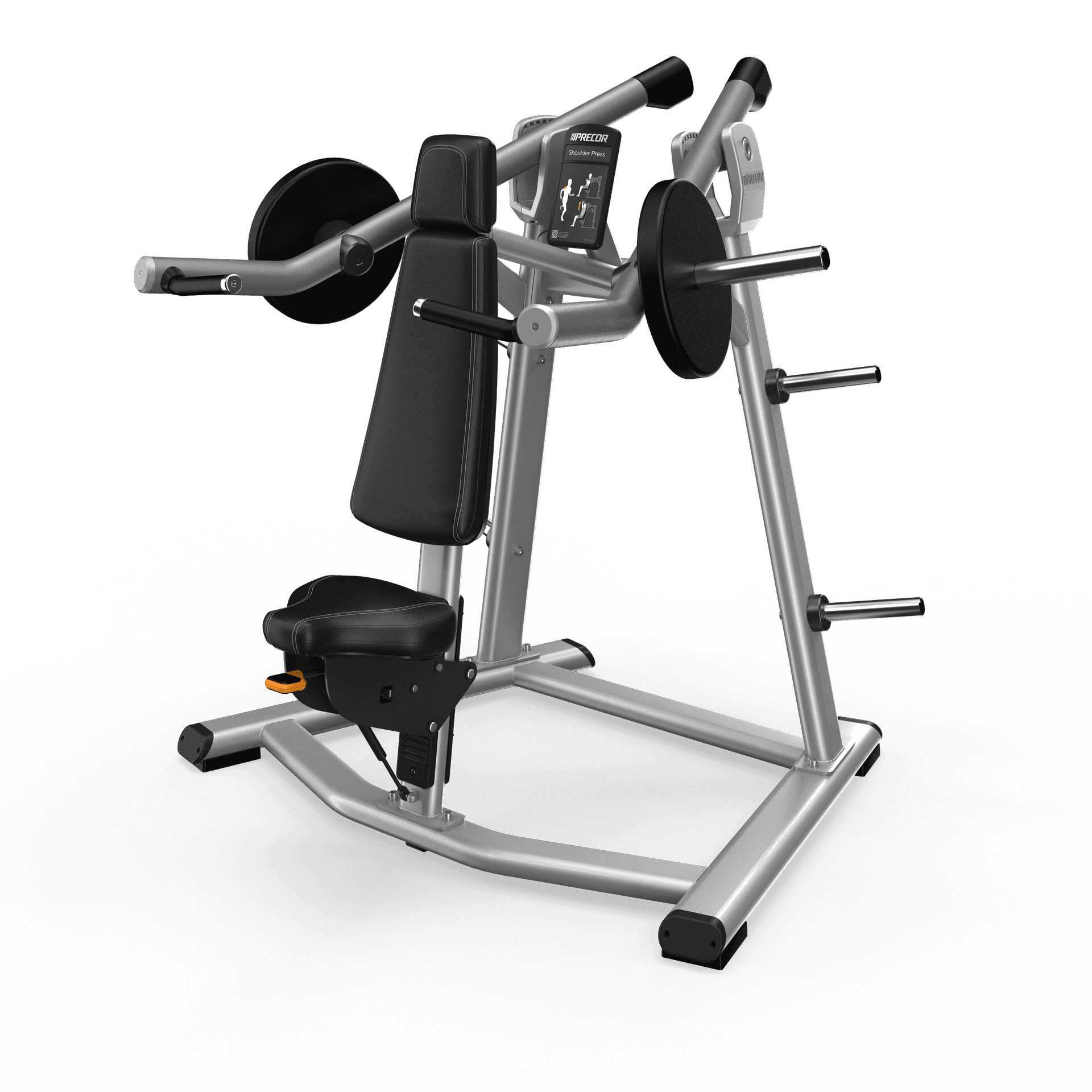 Shoulder Press with Gloss Metallic Silver frame