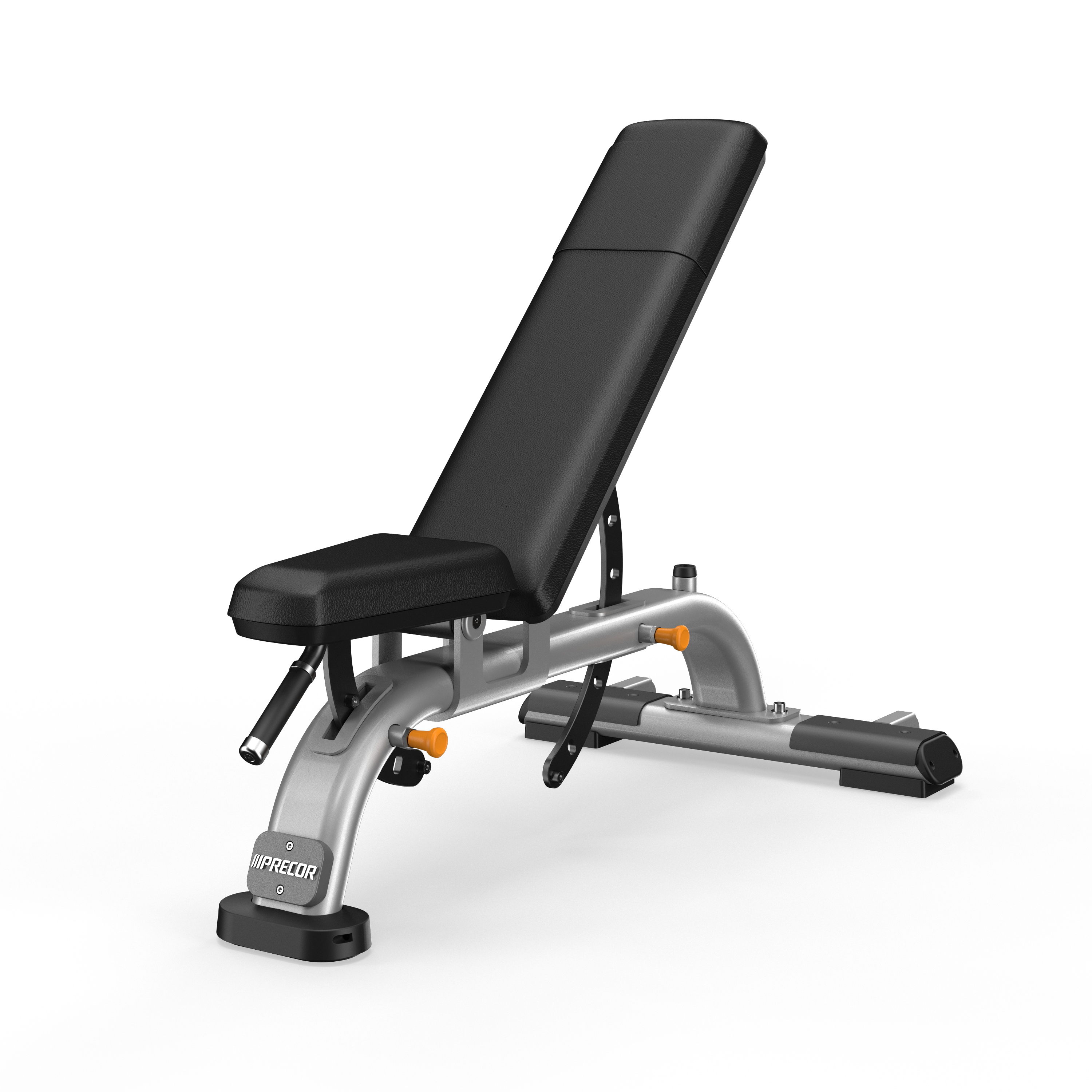 Multi-Adjustable Bench with Gloss Metallic Silver frame