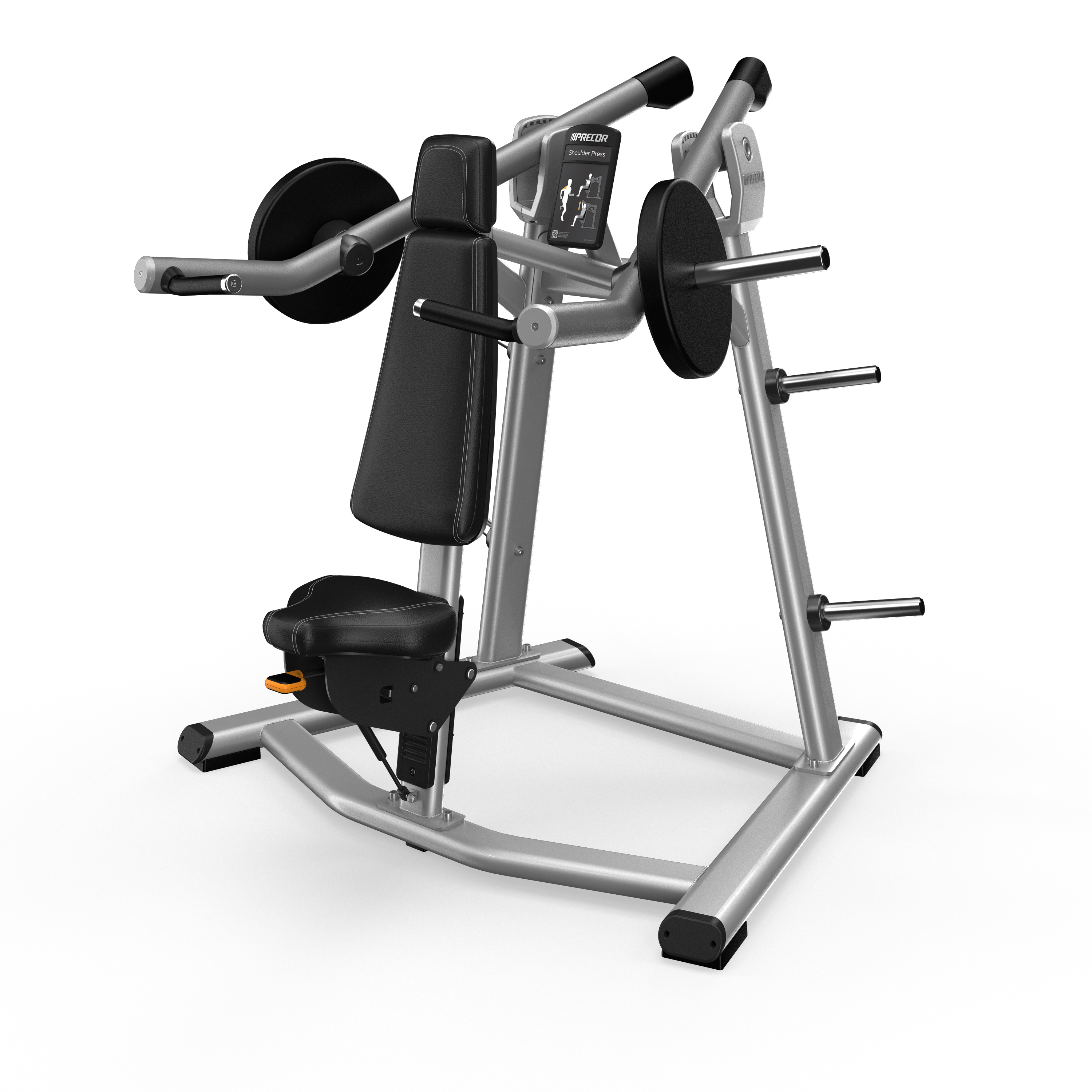Shoulder Press with Gloss Metallic Silver frame