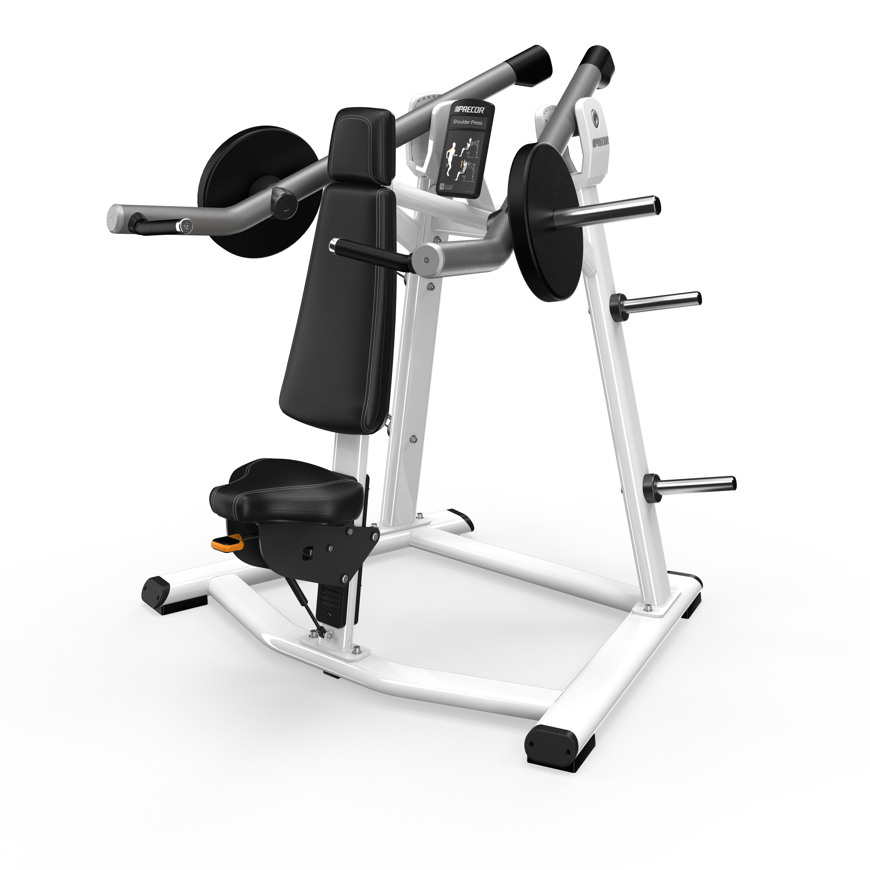 Shoulder Press with Gloss Metallic Silver frame